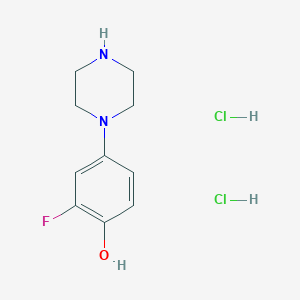 2-Fluoro-4-piperazin-1-ylphenol;dihydrochloride