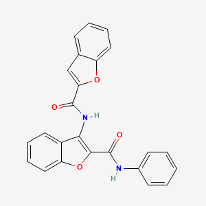 molecular formula C24H16N2O4 B2592666 3-(benzofuran-2-carboxamido)-N-phenylbenzofuran-2-carboxamide CAS No. 887889-24-9