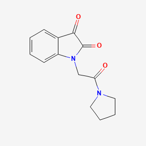 molecular formula C14H14N2O3 B2592668 1-(2-氧代-2-(吡咯烷-1-基)乙基)-1H-吲哚-2,3-二酮 CAS No. 824423-80-5