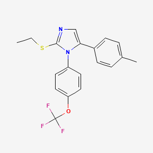 2-(ethylthio)-5-(p-tolyl)-1-(4-(trifluoromethoxy)phenyl)-1H-imidazole