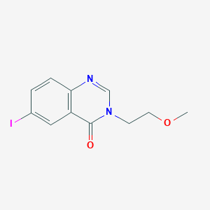 molecular formula C11H11IN2O2 B2592678 6-碘-3-(2-甲氧基乙基)喹唑啉-4(3H)-酮 CAS No. 1355599-46-0