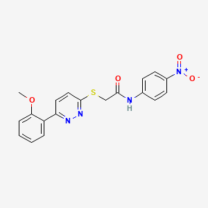molecular formula C19H16N4O4S B2592682 2-[6-(2-methoxyphenyl)pyridazin-3-yl]sulfanyl-N-(4-nitrophenyl)acetamide CAS No. 893981-24-3