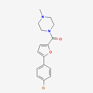 molecular formula C16H17BrN2O2 B2592691 (5-(4-Bromophenyl)furan-2-yl)(4-methylpiperazin-1-yl)methanone CAS No. 433965-49-2