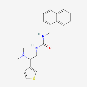 molecular formula C20H23N3OS B2592750 1-(2-(Dimethylamino)-2-(thiophen-3-yl)ethyl)-3-(naphthalen-1-ylmethyl)urea CAS No. 1105224-29-0