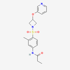 N-(3-methyl-4-((3-(pyridin-3-yloxy)azetidin-1-yl)sulfonyl)phenyl)propionamide