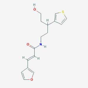 (E)-3-(furan-3-yl)-N-(5-hydroxy-3-(thiophen-3-yl)pentyl)acrylamide