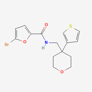 5-bromo-N-((4-(thiophen-3-yl)tetrahydro-2H-pyran-4-yl)methyl)furan-2-carboxamide
