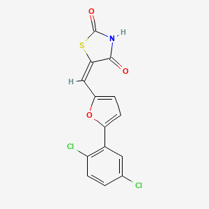 (E)-5-((5-(2,5-dichlorophenyl)furan-2-yl)methylene)thiazolidine-2,4-dione