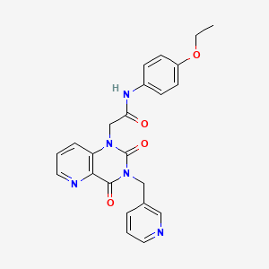 molecular formula C23H21N5O4 B2592772 2-(2,4-dioxo-3-(pyridin-3-ylmethyl)-3,4-dihydropyrido[3,2-d]pyrimidin-1(2H)-yl)-N-(4-ethoxyphenyl)acetamide CAS No. 941953-03-3
