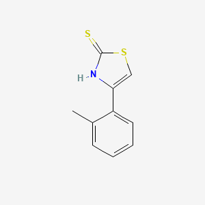 molecular formula C10H9NS2 B2592773 4-(2-Methylphenyl)-1,3-thiazole-2-thiol CAS No. 189149-18-6