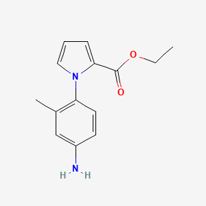 molecular formula C14H16N2O2 B2592777 Ethyl 1-(4-amino-2-methylphenyl)pyrrole-2-carboxylate CAS No. 2248392-05-2