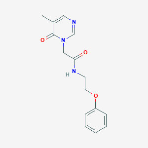 molecular formula C15H17N3O3 B2592782 2-(5-methyl-6-oxopyrimidin-1(6H)-yl)-N-(2-phenoxyethyl)acetamide CAS No. 1351649-00-7