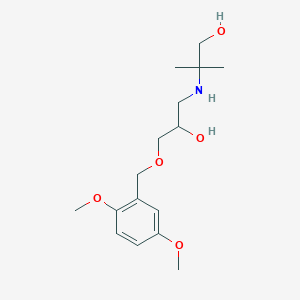molecular formula C16H27NO5 B2592789 2-((3-((2,5-Dimethoxybenzyl)oxy)-2-hydroxypropyl)amino)-2-methylpropan-1-ol CAS No. 941904-45-6