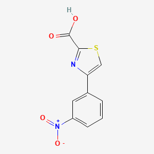 molecular formula C10H6N2O4S B2592802 4-(3-Nitrophenyl)thiazole-2-carboxylic acid CAS No. 185245-05-0; 343788-67-0