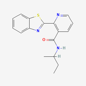 molecular formula C17H17N3OS B2592826 2-(苯并[d]噻唑-2-基)-N-(仲丁基)烟酰胺 CAS No. 873856-98-5