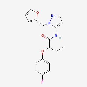 2-(4-fluorophenoxy)-N-[1-(2-furylmethyl)-1H-pyrazol-5-yl]butanamide