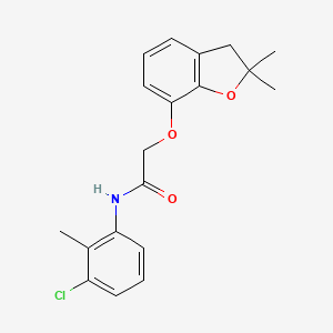 molecular formula C19H20ClNO3 B2592843 N-(3-氯-2-甲基苯基)-2-[(2,2-二甲基-2,3-二氢-1-苯并呋喃-7-基)氧基]乙酰胺 CAS No. 939138-30-4