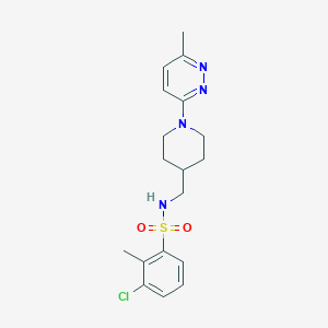 3-chloro-2-methyl-N-((1-(6-methylpyridazin-3-yl)piperidin-4-yl)methyl)benzenesulfonamide
