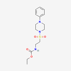 molecular formula C15H23N3O4S B2592846 Ethyl (2-((4-phenylpiperazin-1-yl)sulfonyl)ethyl)carbamate CAS No. 897622-03-6