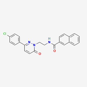 molecular formula C23H18ClN3O2 B2592860 N-(2-(3-(4-chlorophenyl)-6-oxopyridazin-1(6H)-yl)ethyl)-2-naphthamide CAS No. 921532-50-5