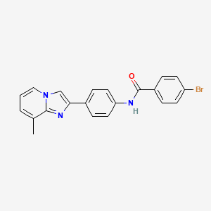 molecular formula C21H16BrN3O B2592865 4-bromo-N-(4-(8-methylimidazo[1,2-a]pyridin-2-yl)phenyl)benzamide CAS No. 865612-11-9