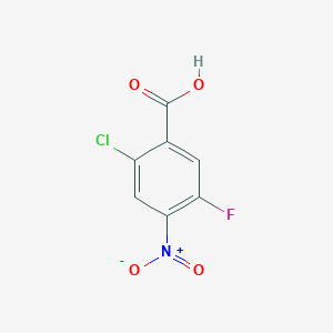 molecular formula C7H3ClFNO4 B2592878 2-Chloro-5-fluoro-4-nitrobenzoic acid CAS No. 149903-77-5