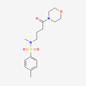 molecular formula C16H24N2O4S B2592886 N,4-二甲基-N-(4-吗啉-4-基-4-氧代丁基)苯磺酰胺 CAS No. 314042-79-0