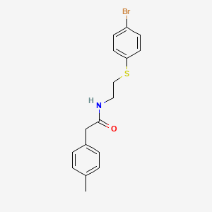 molecular formula C17H18BrNOS B2592887 N-(2-((4-Bromophenyl)sulfanyl)ethyl)-2-(4-methylphenyl)acetamide CAS No. 477886-07-0