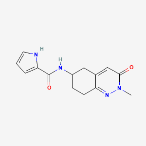 molecular formula C14H16N4O2 B2592889 N-(2-methyl-3-oxo-2,3,5,6,7,8-hexahydrocinnolin-6-yl)-1H-pyrrole-2-carboxamide CAS No. 1904222-23-6