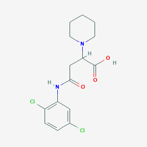 molecular formula C15H18Cl2N2O3 B2592896 4-((2,5-二氯苯基)氨基)-4-氧代-2-(哌啶-1-基)丁酸 CAS No. 900011-67-8