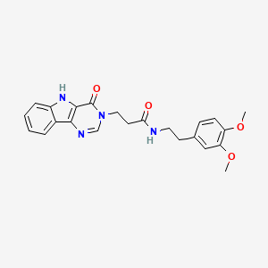 N-(3,4-dimethoxyphenethyl)-3-(4-oxo-4,5-dihydro-3H-pyrimido[5,4-b]indol-3-yl)propanamide