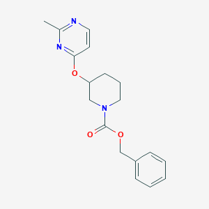 molecular formula C18H21N3O3 B2592898 3-((2-甲基嘧啶-4-基)氧代)哌啶-1-甲酸苄酯 CAS No. 2034401-20-0