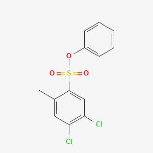 molecular formula C13H10Cl2O3S B2592899 4,5-Dicloro-2-metilbencenosulfonato de fenilo CAS No. 1018157-54-4