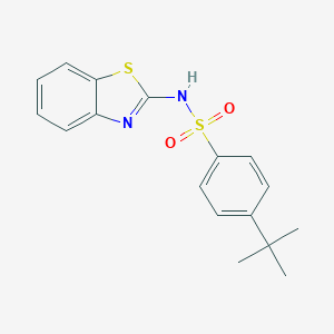 molecular formula C17H18N2O2S2 B259290 N-(1,3-benzothiazol-2-yl)-4-tert-butylbenzenesulfonamide 
