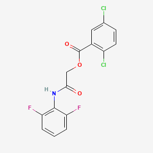 molecular formula C15H9Cl2F2NO3 B2592900 [2-(2,6-二氟苯胺基)-2-氧代乙基] 2,5-二氯苯甲酸酯 CAS No. 387349-21-5