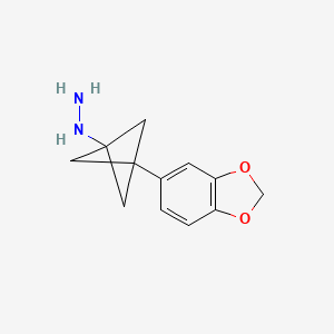 [3-(1,3-Benzodioxol-5-yl)-1-bicyclo[1.1.1]pentanyl]hydrazine