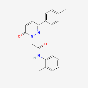 molecular formula C22H23N3O2 B2592904 N-(2-乙基-6-甲基苯基)-2-[3-(4-甲基苯基)-6-氧代哒嗪-1(6H)-基]乙酰胺 CAS No. 1291869-75-4