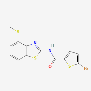 molecular formula C13H9BrN2OS3 B2592905 5-溴-N-(4-(甲硫基)苯并[d]噻唑-2-基)噻吩-2-甲酰胺 CAS No. 899941-73-2