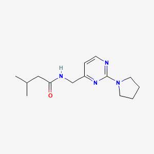 molecular formula C14H22N4O B2592915 3-methyl-N-((2-(pyrrolidin-1-yl)pyrimidin-4-yl)methyl)butanamide CAS No. 1797251-86-5