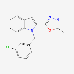 1-(3-chlorobenzyl)-2-(5-methyl-1,3,4-oxadiazol-2-yl)-1H-indole