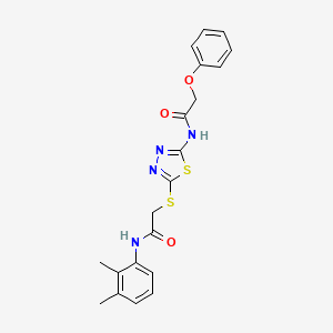 molecular formula C20H20N4O3S2 B2592924 N-(2,3-dimethylphenyl)-2-((5-(2-phenoxyacetamido)-1,3,4-thiadiazol-2-yl)thio)acetamide CAS No. 392294-19-8