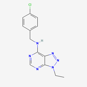 molecular formula C13H13ClN6 B2592928 N-(4-chlorobenzyl)-3-ethyl-3H-[1,2,3]triazolo[4,5-d]pyrimidin-7-amine CAS No. 899978-51-9