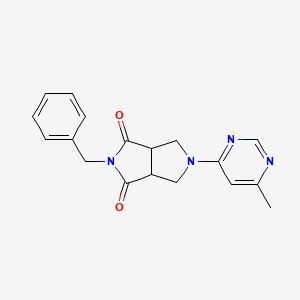 5-Benzyl-2-(6-methylpyrimidin-4-yl)-1,3,3a,6a-tetrahydropyrrolo[3,4-c]pyrrole-4,6-dione