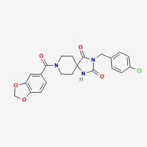 8-(1,3-Benzodioxol-5-ylcarbonyl)-3-(4-chlorobenzyl)-1,3,8-triazaspiro[4.5]decane-2,4-dione