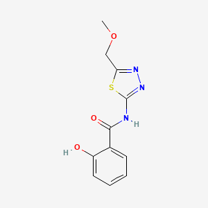 B2592935 2-hydroxy-N-[5-(methoxymethyl)-1,3,4-thiadiazol-2-yl]benzamide CAS No. 893778-57-9