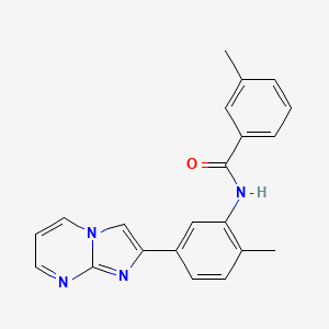 N-(5-imidazo[1,2-a]pyrimidin-2-yl-2-methylphenyl)-3-methylbenzamide