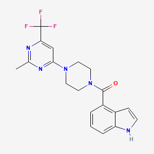 (1H-indol-4-yl)(4-(2-methyl-6-(trifluoromethyl)pyrimidin-4-yl)piperazin-1-yl)methanone