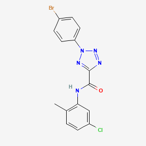 molecular formula C15H11BrClN5O B2592943 2-(4-溴苯基)-N-(5-氯-2-甲基苯基)-2H-四唑-5-甲酰胺 CAS No. 1396677-12-5
