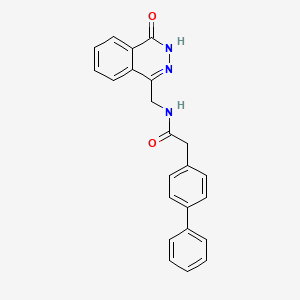 N-[(4-oxo-3H-phthalazin-1-yl)methyl]-2-(4-phenylphenyl)acetamide