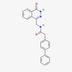 molecular formula C23H19N3O2 B2592944 2-([1,1'-联苯]-4-基)-N-((4-氧代-3,4-二氢酞嗪-1-基)甲基)乙酰胺 CAS No. 899952-25-1